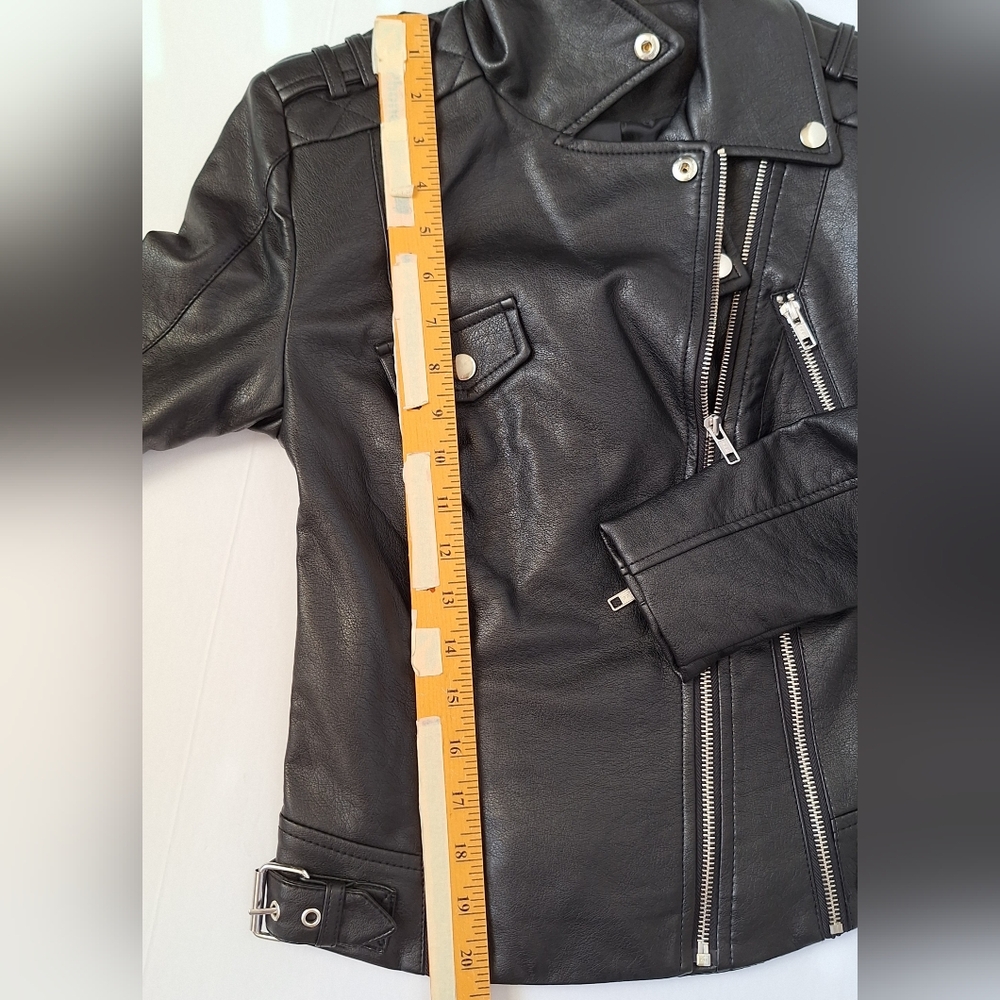 Romeo Juliet Leather Biker Jacket Moto Edgy Black Punk Rock Indie NEW Womens S - Picture 12 of 13